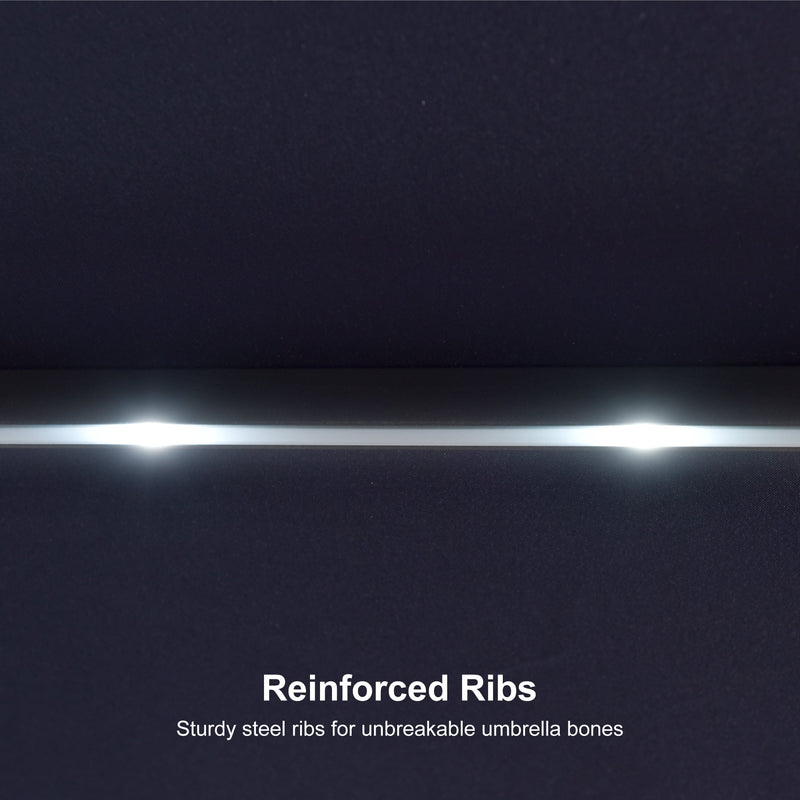 PURPLE LEAF Double-Sided Market Umbrella with Light Large Patio Umbrellas with Base