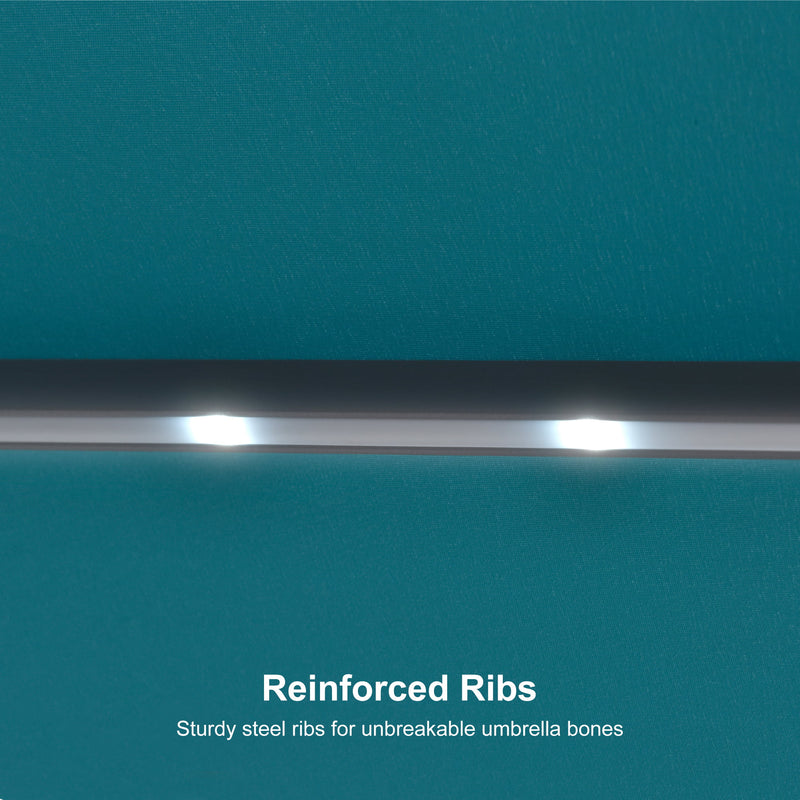 PURPLE LEAF Double-Sided Market Umbrella with Light Large Patio Umbrellas with Base