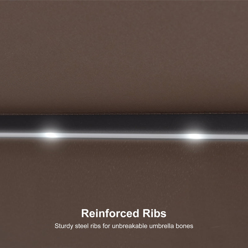 PURPLE LEAF Double-Sided Market Umbrella with Light Large Patio Umbrellas with Base