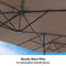 PURPLE LEAF Double-Sided Outdoor Market Table Umbrella with Base for Pool