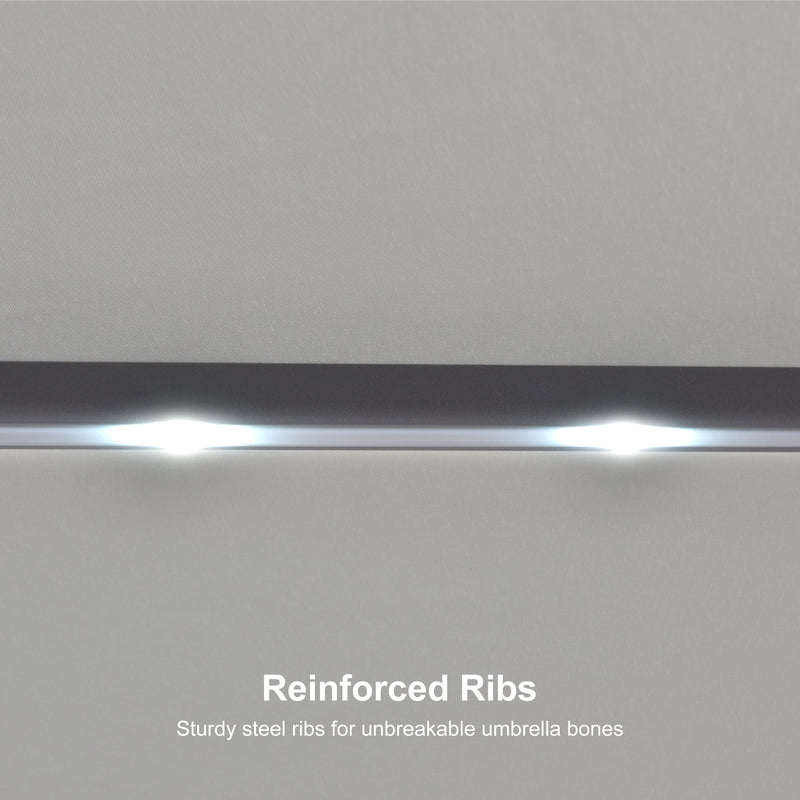 PURPLE LEAF Double-Sided Market Umbrella with Light Large Patio Umbrellas with Base