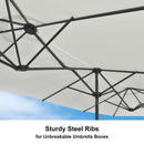 PURPLE LEAF Double-Sided Outdoor Market Table Umbrella with Base for Pool