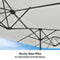 PURPLE LEAF Double-Sided Outdoor Market Table Umbrella with Base for Pool