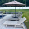 PURPLE LEAF Table Umbrella Double Sided Rectangular Patio Market Umbrella with Base