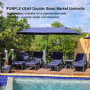 PURPLE LEAF 13'X7' Double Sided Rectangular Patio Table Market Navy BlueUmbrella with Free Base .
Elebartmiavy umbrella for a sophisticated lookPerfect for poolside shade and relaxation.
