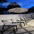 PURPLE LEAF Table Umbrella with Lights Double-Sided Market Umbrella with Base