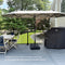 PURPLE LEAF Table Umbrella Double Sided Rectangular Patio Market Umbrella with Base