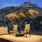 PURPLE LEAF Table Umbrella with Lights Double-Sided Market Umbrella with Base