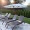 PURPLE LEAF Table Umbrella Double Sided Rectangular Patio Market Umbrella with Base