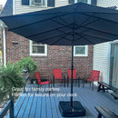 Clearance - PURPLE LEAF OPEN BOX Table Umbrella Double-Sided Market Umbrella with Base