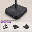 PURPLE LEAF Table Umbrella with Lights Double-Sided Market Umbrella with Base