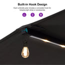 PURPLE LEAF Table Umbrella with Lights Double-Sided Market Umbrella with Base