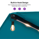 PURPLE LEAF Double Sided Patio Umbrella with Light Large Market Umbrellas with Base