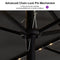 Clearance - PURPLE LEAF OPEN BOX Table Umbrella with Lights Double-Sided Market Umbrella with Base