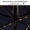 PURPLE LEAF Table Umbrella with Lights Double-Sided Market Umbrella with Base