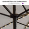 Clearance - PURPLE LEAF OPEN BOX Table Umbrella with Lights Double-Sided Market Umbrella with Base