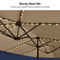 PURPLE LEAF Table Umbrella with Lights Double-Sided Market Umbrella with Base