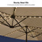 Clearance - PURPLE LEAF OPEN BOX Table Umbrella with Lights Double-Sided Market Umbrella with Base