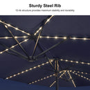 Clearance - PURPLE LEAF OPEN BOX Table Umbrella with Lights Double-Sided Market Umbrella with Base