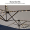 PURPLE LEAF Table Umbrella with Lights Double-Sided Market Umbrella with Base