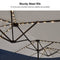 Clearance - PURPLE LEAF OPEN BOX Table Umbrella with Lights Double-Sided Market Umbrella with Base