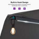PURPLE LEAF Double-Side Patio Umbrella with Lights Market Umbrella with Base