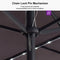 PURPLE LEAF Double-Side Patio Umbrella with Lights Market Umbrella with Base