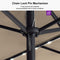PURPLE LEAF Double-Side Patio Umbrella with Lights Market Umbrella with Base