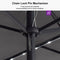 PURPLE LEAF Double-Side Patio Umbrella with Lights Market Umbrella with Base