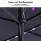 PURPLE LEAF Double-Side Patio Umbrella with Lights Market Umbrella with Base