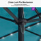 PURPLE LEAF Double-Side Patio Umbrella with Lights Market Umbrella with Base