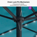 Clearance - PURPLE LEAF OPEN BOX Market Umbrella with Lights Double-Sided Market Umbrella Patio Umbrellas with Base