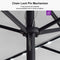 PURPLE LEAF Double-Side Patio Umbrella with Lights Market Umbrella with Base
