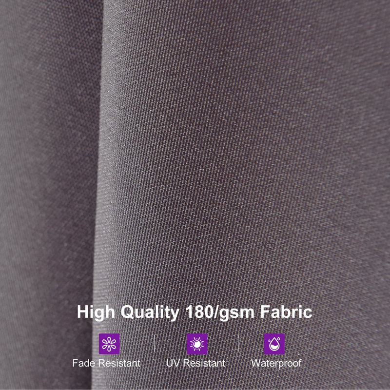 PURPLE LEAF Double-Sided Market Umbrella with Light Large Patio Umbrellas with Base