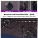 Clearance - PURPLE LEAF OPEN BOX Market Umbrella with Lights Double-Sided Market Umbrella Patio Umbrellas with Base