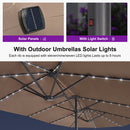 Clearance - PURPLE LEAF OPEN BOX Market Umbrella with Lights Double-Sided Market Umbrella Patio Umbrellas with Base
