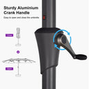 Clearance - PURPLE LEAF OPEN BOX Market Umbrella with Lights Double-Sided Market Umbrella Patio Umbrellas with Base