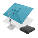 PURPLE LEAF Patio Umbrella with Base, Cantilever Umbrellas for Pool, Turquoise Blue