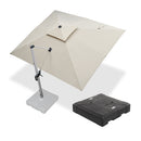 PURPLE LEAF Rectangular Large Outdoor Cantilever Umbrella With Base for Garden, Pool