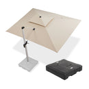 PURPLE LEAF Rectangular Large Outdoor Cantilever Umbrella With Base for Garden, Pool