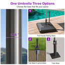 PURPLE LEAF Semi-Auto Extra Large Patio Umbrella Premium Commercial Market Umbrella for Garden, Café and Hotel