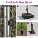 PURPLE LEAF Semi-Auto Extra Large Patio Umbrella Premium Commercial Market Umbrella for Garden, Café and Hotel