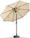PURPLE LEAF Fringe Umbrella Patio Market Umbrella with Adjustable Corner
