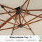 PURPLE LEAF Outdoor Garden Umbrella with Base, Cantilever Umbrellas in Wood Color