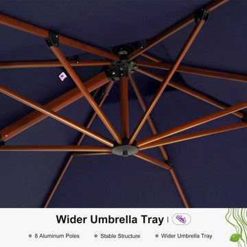 Rectangle Cantilever Patio Umbrella 9 x 12 / 10 x 13 ft