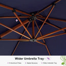 PURPLE LEAF Outdoor Patio Umbrella with Base, Garden Pool Umbrella, Navy Blue