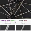 PURPLE LEAF Deluxe Aluminum Market Umbrella, Outdoor Table Umbrella for Patio, Porch