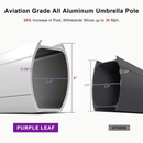 PURPLE LEAF Best Square Cantilever Pool Umbrella Outdoor Patio Sun Porch Umbrella