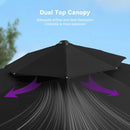 PURPLE LEAF Large Round Patio Cantilever Umbrella With Base for Deck, Pool, Backyard