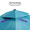 PURPLE LEAF Large Round Patio Cantilever Umbrella With Base for Deck, Pool, Backyard